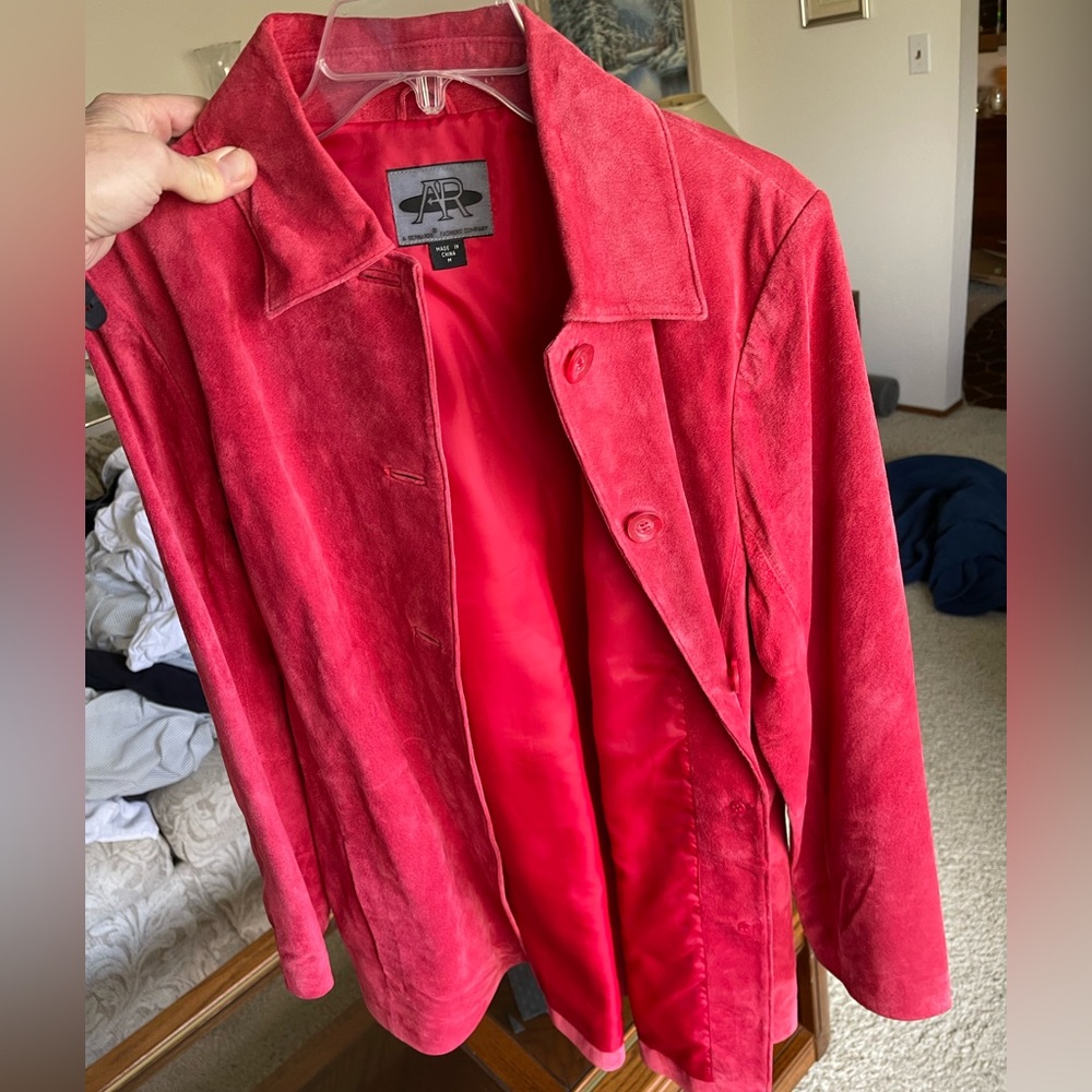 Vintage A Bernardo pink suede jacket Large